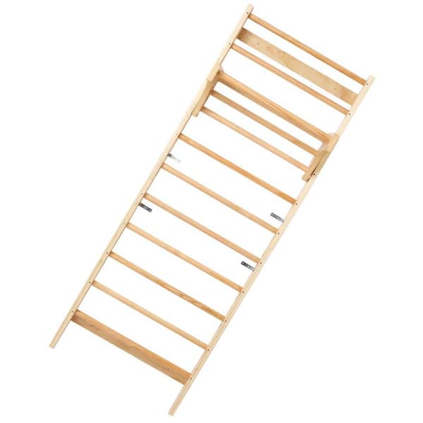 Swedish Ladder Wall Gym, Solid Wood 10-Level Jungle Gym, 220 lbs. Climbing Ladder with Pull-Up Bar for Kids and Adults