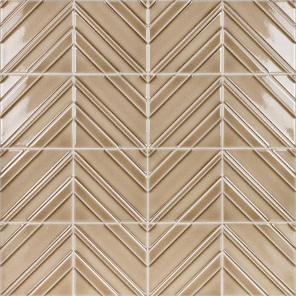 Ivy Hill Tile Delphi Argyle Sea Wind 6 in. x 0.39 in. Ceramic Wall Tile Sample