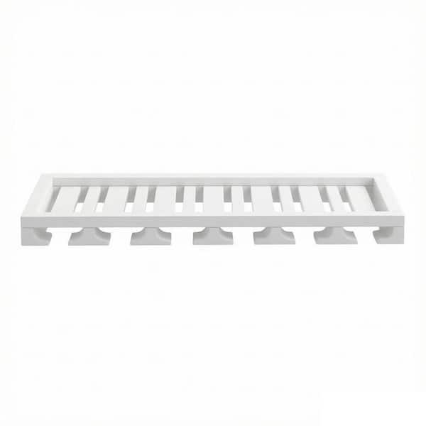 36 in. W x 13.5 in. D x 1.63 in. H RTA Standard Wall Glass Hangers in Beige Full Overlay Design