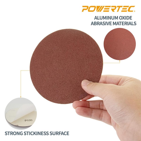 uxcell 5-Inch PSA Sanding Disc Aluminum Oxide Adhesive Back Sandpaper 180 Grit 20 Pcs 