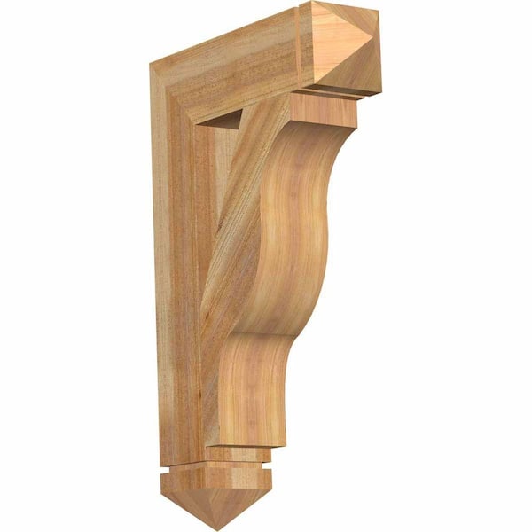 Ekena Millwork 6 in. x 36 in. x 24 in. Western Red Cedar Funston Arts and Crafts Rough Sawn