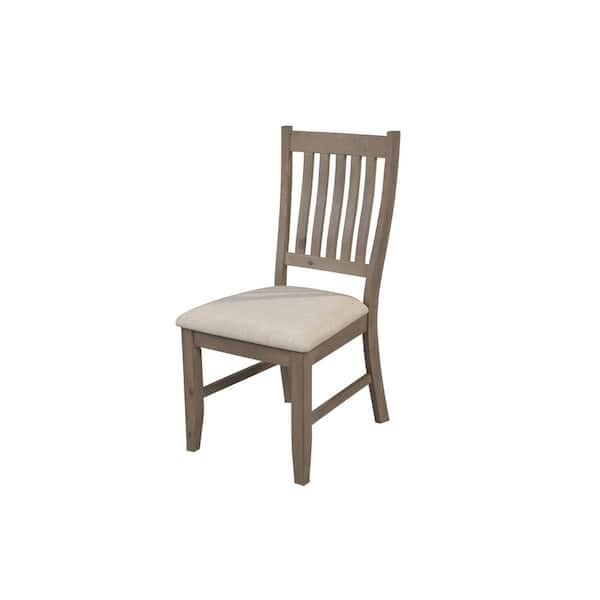Alpine Furniture Arlo Natural Solid Wood Side Chair Set of 2