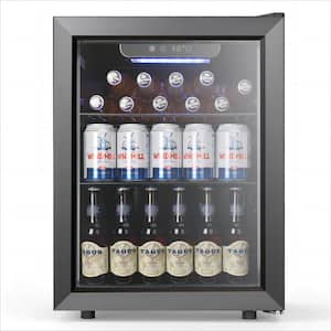 16.93 in. 16 Bottle, 68 Can, Single Zone Beverage and Wine Cooler in Black