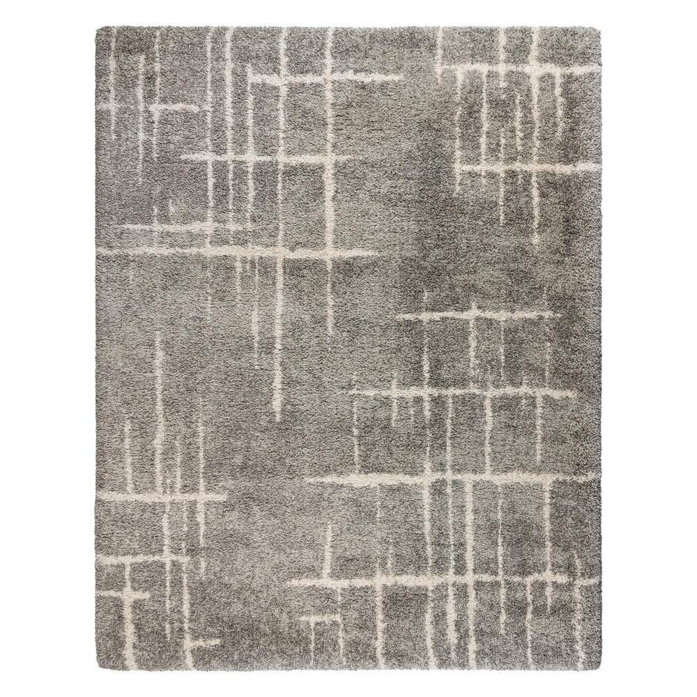 Ultimate Shag Malia Gray 5 ft. x 8 ft. Abstract Indoor Area Rug price history on PriceWatchPro