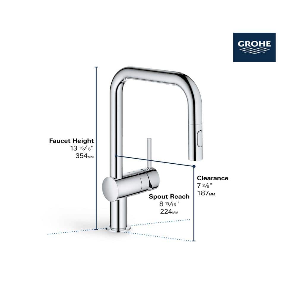 Stainless Steel Modern Pull-Out Spray Kitchen Faucet