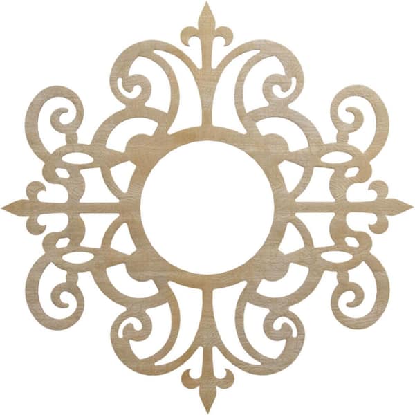 Ekena Millwork 0.375 in. x 38 in. x 38 in. Wood Medallion Moulding