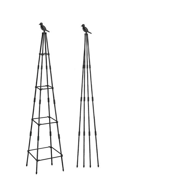 Unbranded 6 ft. Plant Trellis Support for Climbing Vine, Plant Support Tower Cages, Plastic Coated Tomato Cage (2-Pack)