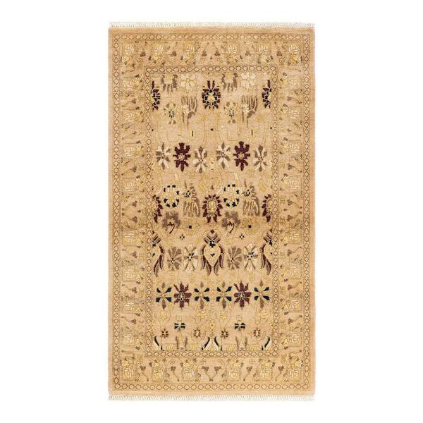 Solo Rugs Mogul One-of-a-Kind Traditional Ivory 3 ft. 1 in. x 5 ft. 6 in. Oriental Area Rug