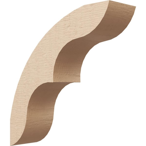 Ekena Millwork 5 in. x 18 in. x 18 in. Ozark Rough Cedar Woodgrain Timberthane Polyurethane Knee Brace, Primed