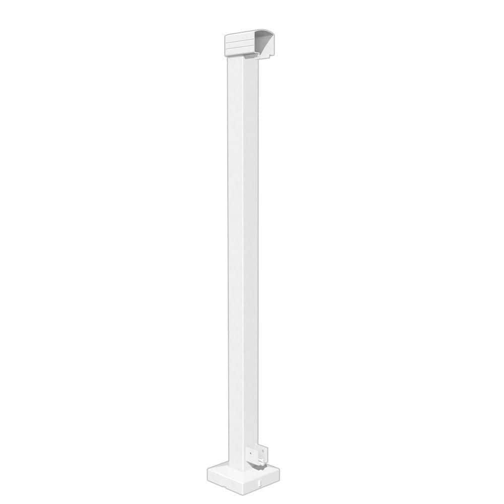 42 in. x 4 in. White End Post Aluminum Deck Railing For 42 In. High System price history on PriceWatchPro
