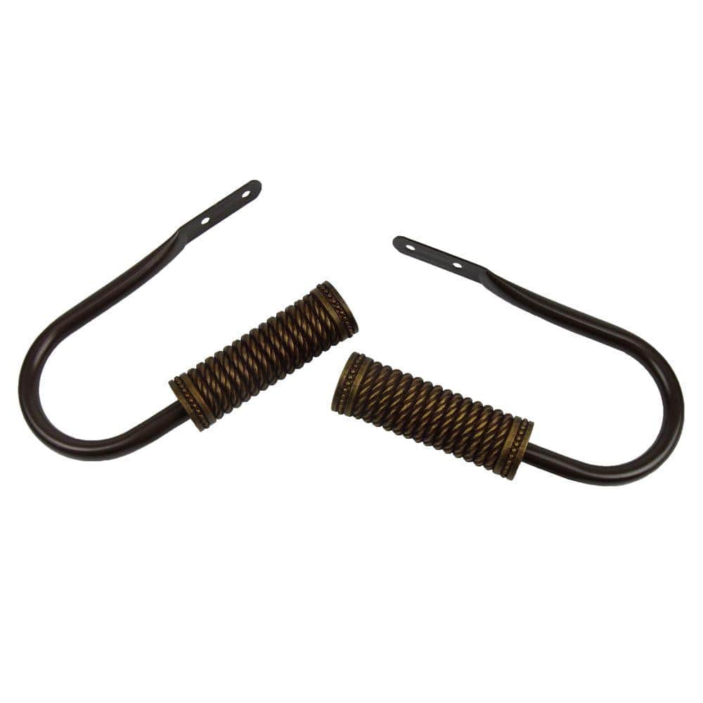 Threaded Holdback Cocoa Nickel Hook Curtain Holdback (Set of 2) price history on PriceWatchPro