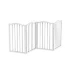 Petmaker 4-Panel Wooden Freestanding Folding Pet Gate With Scalloped ...