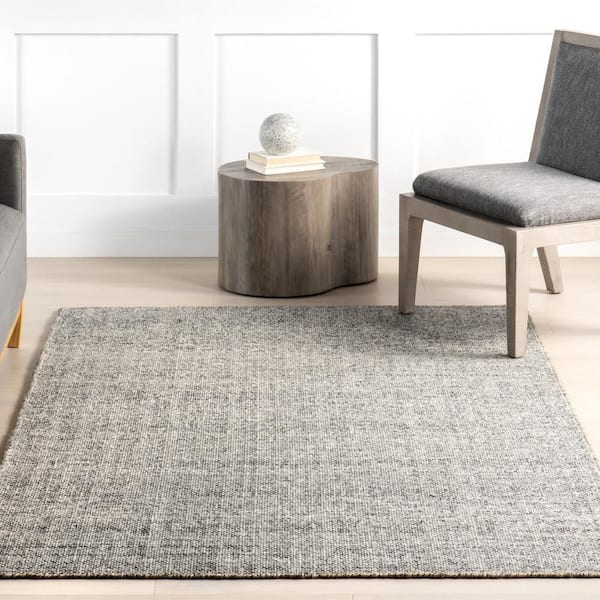 nuLOOM Juno Solid Charcoal 9 ft. x 12 ft. Indoor Area Rug HMBL01A