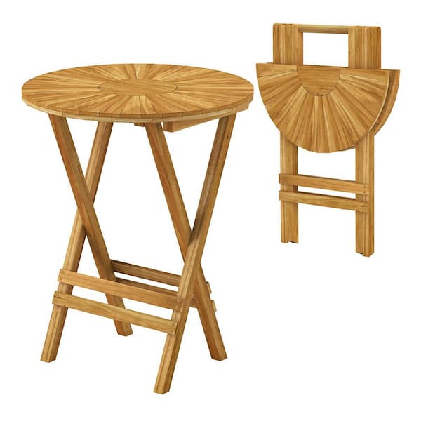 Liviza Wood Outdoor Folding Side Table