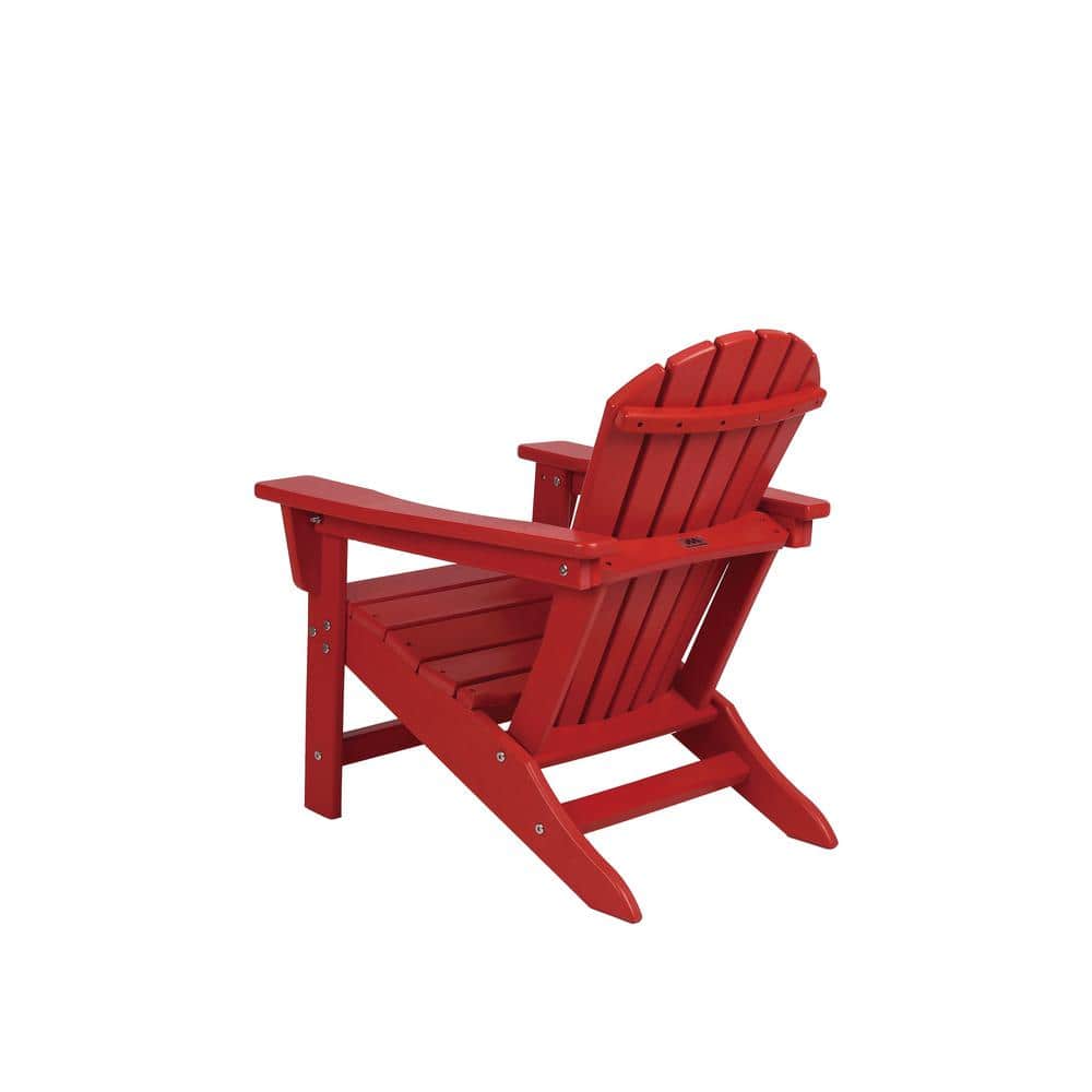 Ruby Red Plastic Child Adirondack Armchair