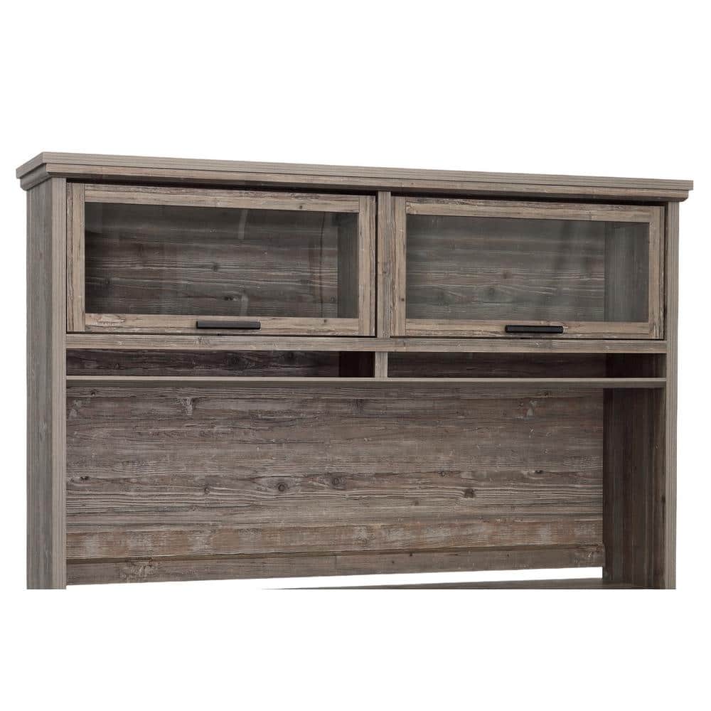 Aspen Post 65.118 in. Pebble Pine Desk Hutch with Flip-up Glass Doors price history on PriceWatchPro