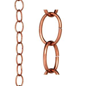 Small Single Link Pure Copper 8.5 ft. Rain Chain