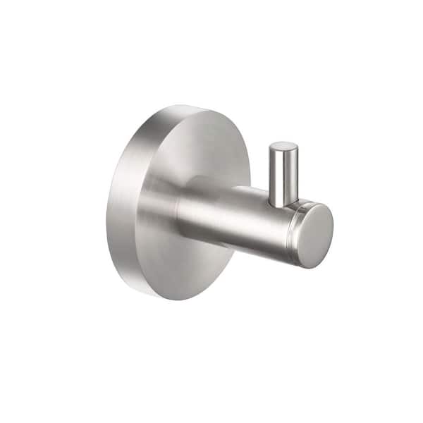 Bathroom Accessories Knob Robe/Towel Hook Wall Mounted in Brushed Nickel