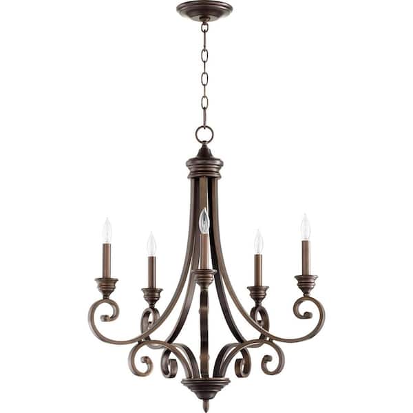 Bryant 5- -Light Oiled Bronze Chandelier