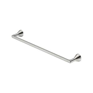 Aspirations 24 in. Wall Mounted Towel Bar in Brushed Nickel