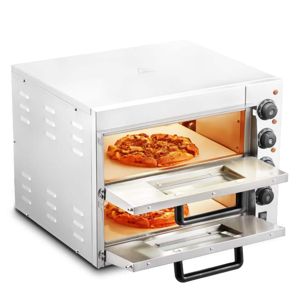 Commercial Countertop Electric Pizza Oven for 16 in. Pizza, 122-662F Temp, 0-120 Min Timer, Stainless Steel, Pizza Stone price history on PriceWatchPro