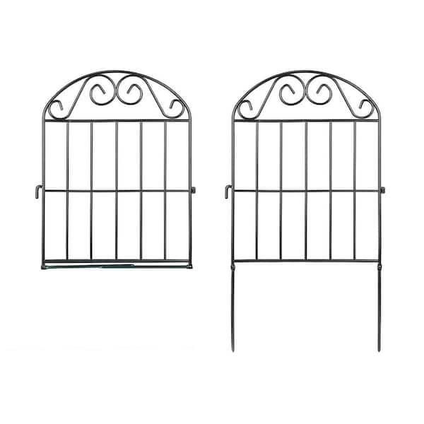 24 in. Metal Garden Fence 20 Panels Collapsible Rustproof Wire Animal Barrier