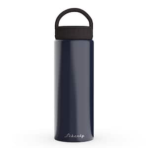 20 oz. Deep Navy Insulated Stainless Steel Water Bottle with D-Ring Lid