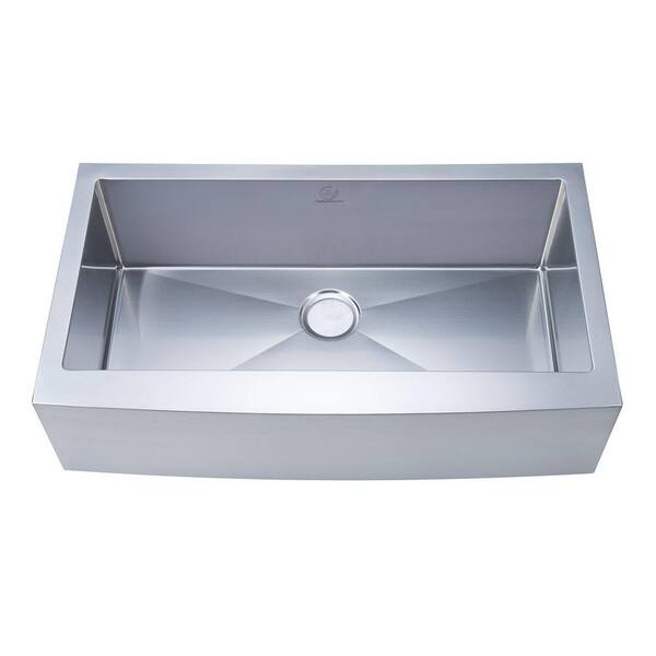 stufurhome NationalWare Apron/Farmhouse Stainless Steel 36 in. Single Bowl Kitchen Sink in Stainless Steel