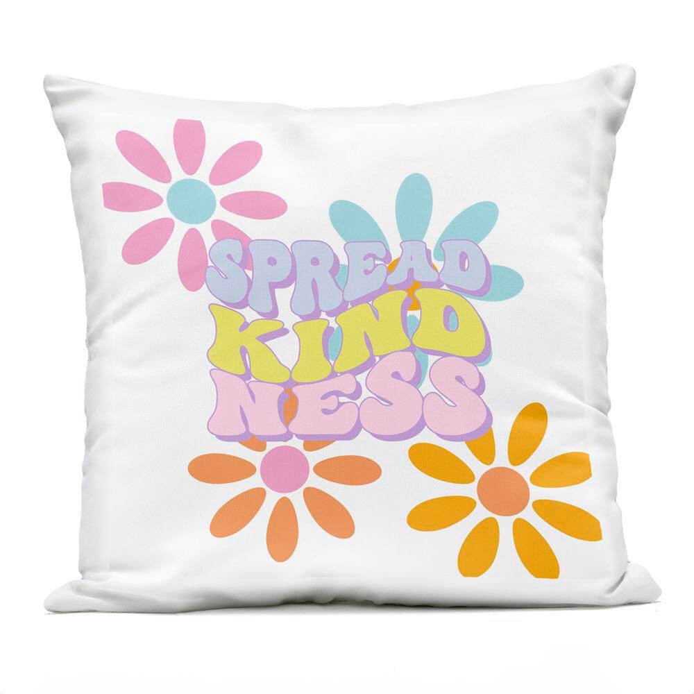 Groovy Spread Kindness Pink Square Outdoor Throw Pillow price history on PriceWatchPro