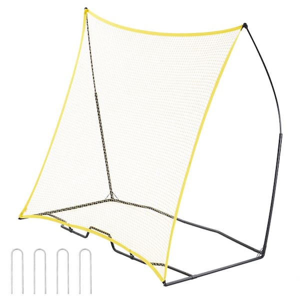 VEVOR Soccer Rebounder Portable Soccer Trainer 7' x 7' Iron and Polyester Soccer Practice Equipment Sports Football Rebounder