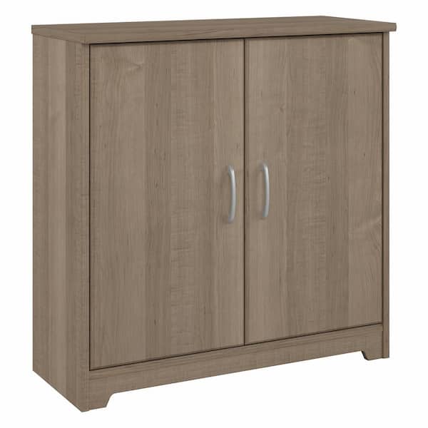 Bush Furniture Cabot Small Storage Cabinet With Doors Linen White Oak  Standard Delivery - Office Depot