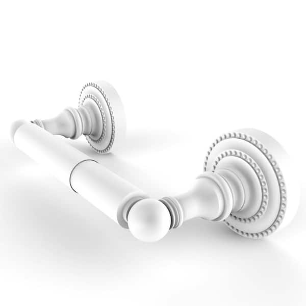 Allied Brass Dottingham Collection Wall Mounted Toilet Paper Holder in Matte White