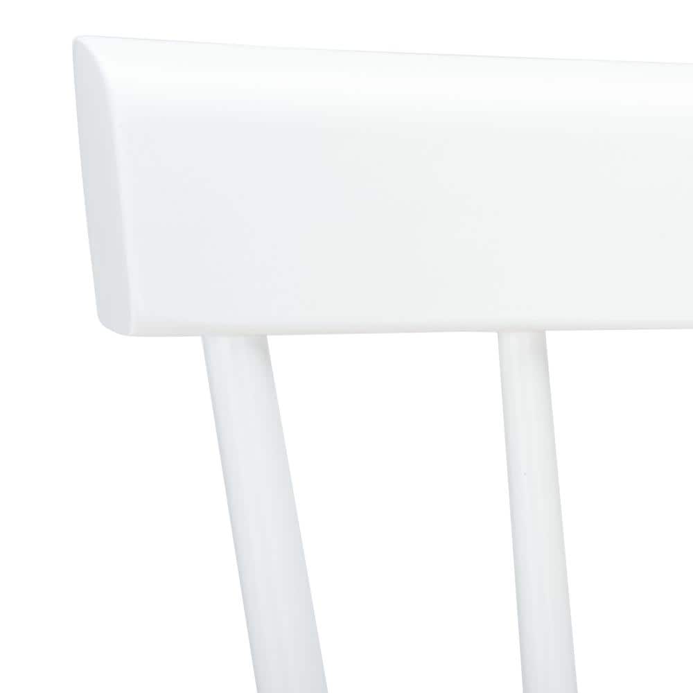 Windsor White/Natural Malaysian Oak Spindle Side Chair, Set of 2