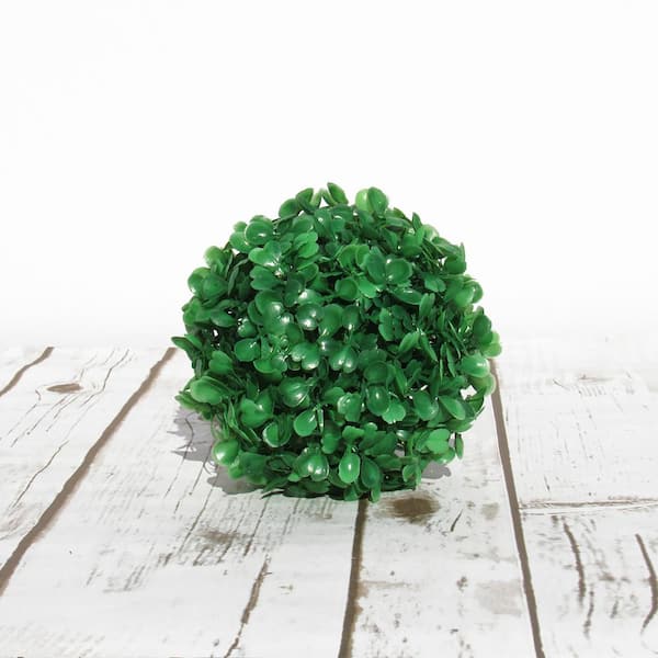 4 .5 in. Artificial Boxwood Topiary Greenery Ball (Set of 12)