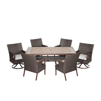 Ceramic Patio Dining Sets Furniture The Home Depot - Ceramic Tile Patio Dining Table