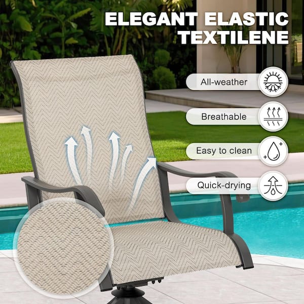 Swivel Sling Patio Chairs Walmart Techmilly Swivel Outdoor Dining - Main Image