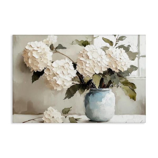 Daubed Hydrangea Petals Bouquet by Annabelle Hall 1 Piece Unframed Nature Graphic Art Print 16 in. x 24 in.