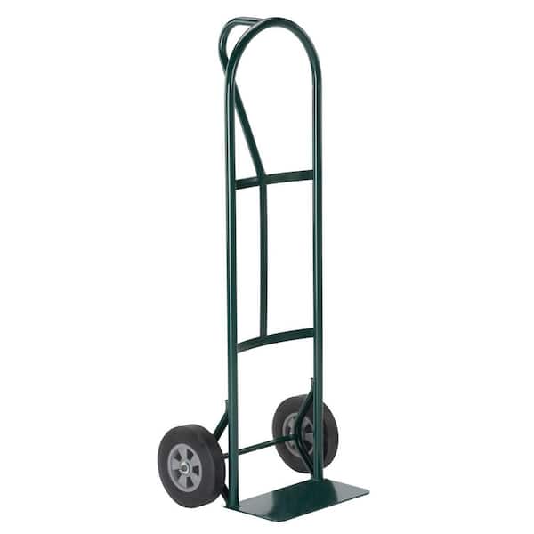 BKB85 600 lb. Capacity Steel P-Handle Hand Truck Dolly with 8 in. Solid Rubber Wheels, Heavy-Duty Cart