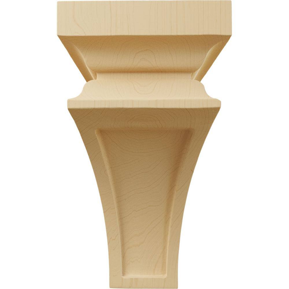 Alder Wood 8" Hand-Carved Decorative Corbel