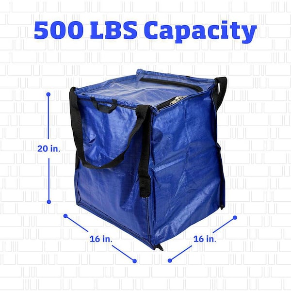 DURASACK 22 Gal. Heavy Duty Zipper Top Tote Storage Bag, Blue BB