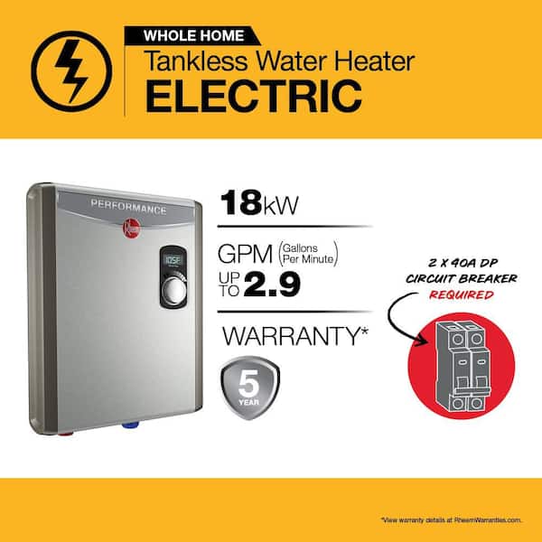 Performance 18 kW 3.51 GPM 240-Volt Self-Modulating Electric Tankless Water Heater
