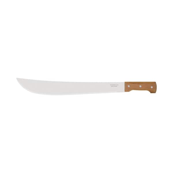 Tramontina 18 in. Machete with Carbon Steel Blade and Wood Handle with  Nylon Sheath 26621/218 - The Home Depot