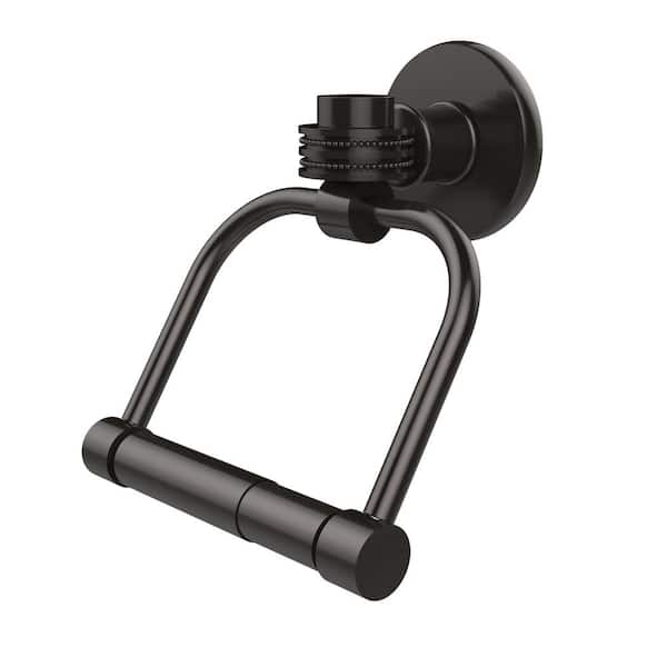 Allied Brass Continental Collection Single Post Toilet Paper Holder with Dotted Accents in Oil Rubbed Bronze