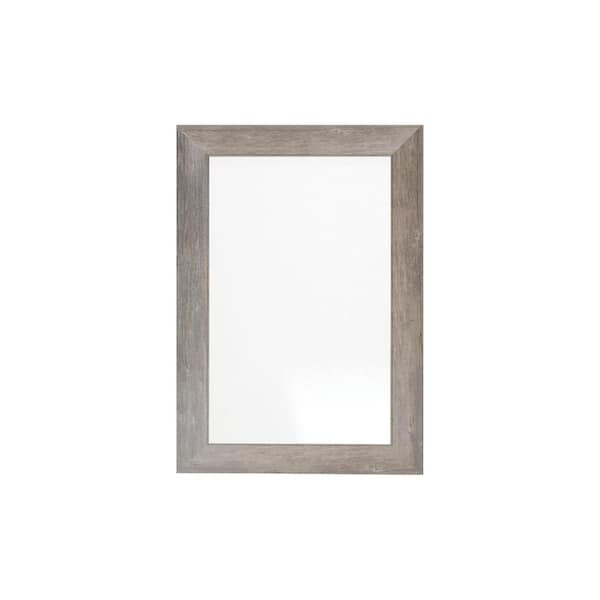 BrandtWorks Rustic-Weathered Gray Barnwood Mirror 22 in. W x 32 in. H ...