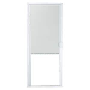 72 in. x 80 in. 50 Series White Vinyl Sliding Patio Door Left-Hand Moving Panel with Blinds