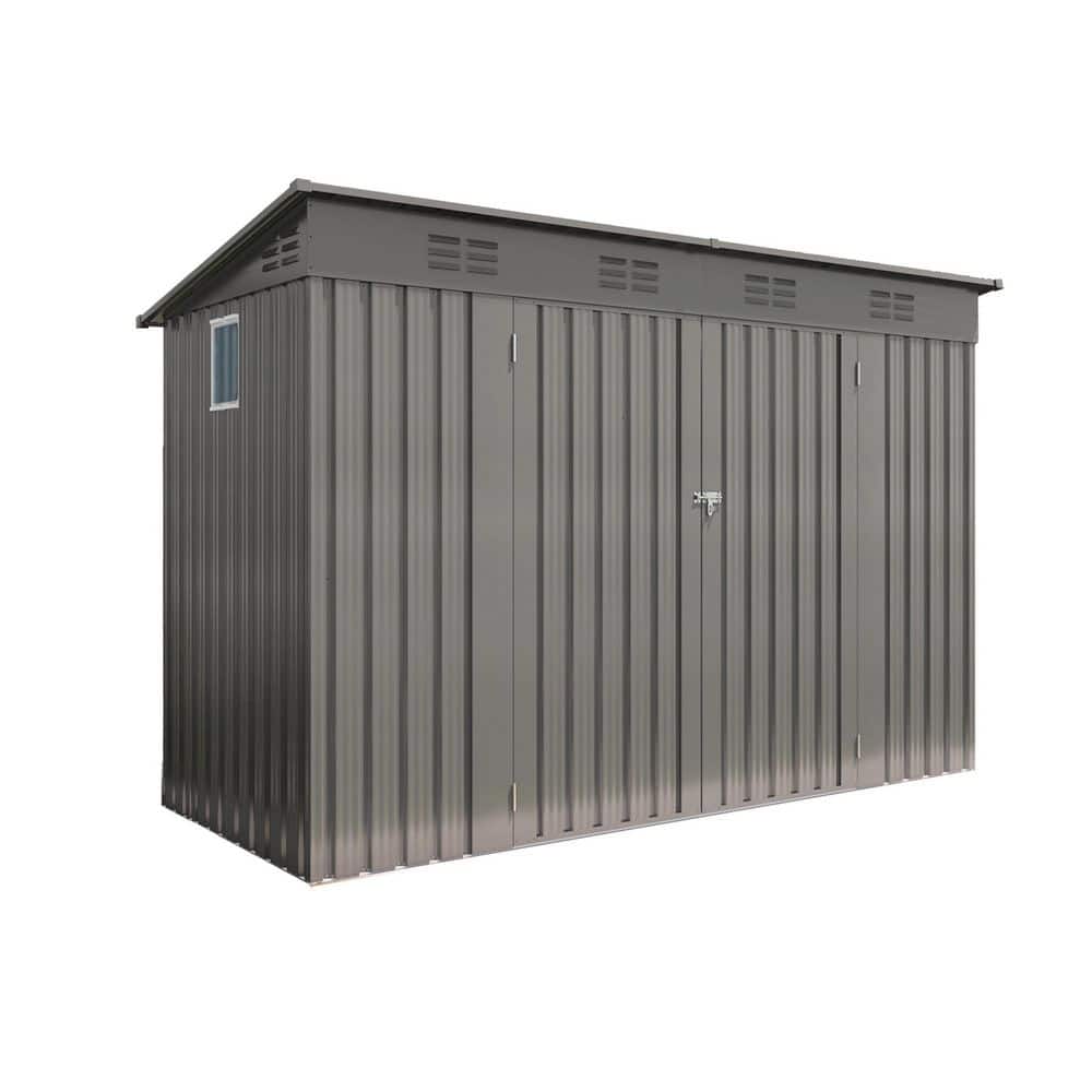 4 ft. W x 9 ft. D Metal Shed with Sloping Roof, 6 Vents and 2 Swing Doors for Outdoor Storage (36 sq. ft.) price history on PriceWatchPro