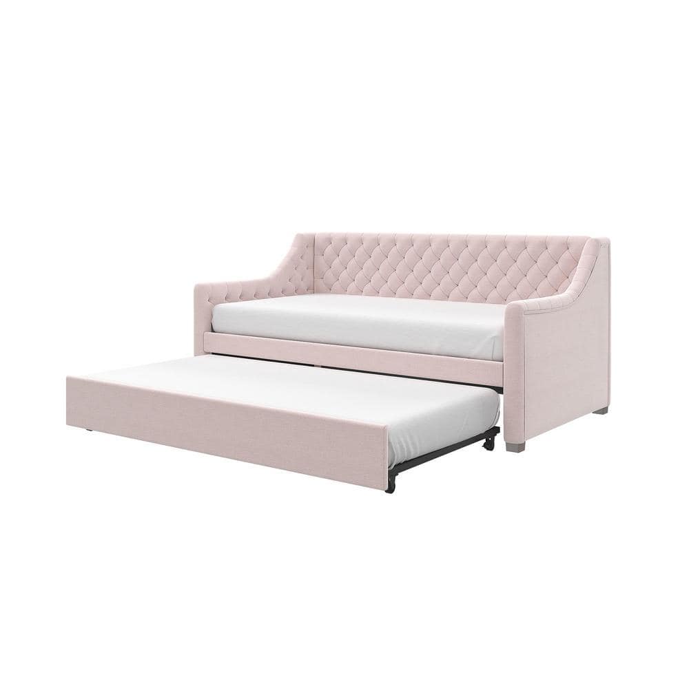 Little Seeds Monarch Hill Ambrosia Pink Velvet Upholstered Twin Daybed
