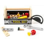 Wooden Play Toolbox Kids Workbench Tools for Toddlers Boys Girls