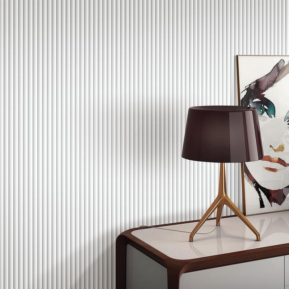 White WPC 3D Fluted Wall Paneling 6.2" x 102"