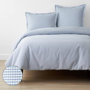 blue gingham duvet